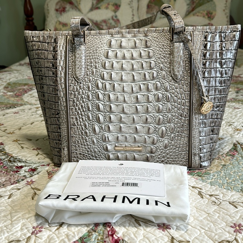 Brahmin medium Asher handbag.  This bag was used three times.